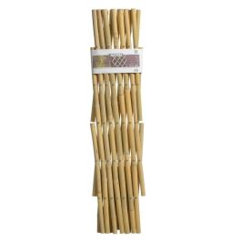 Nature Enrejado extensible de bambú natural Marrón 70x180cm. Celosía adaptable para facilitar el crecimiento de plantas trepadoras y decorar paredes.