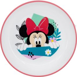 Disney Cuenco Bicolor Antideslizante Minnie CZ11290 Infantil Plástico Libre BPA Apto Microondas
