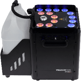 Algamlight Máquina de Humo Vertical con LED 1500W para Escenarios y Eventos, Chorro de 7m, Mando a Distancia Inalámbrico y DMX