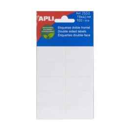 Etiquetas Adh.Manuales Bolsa Apli Doble Frontal Blancas 5H 19X40 Mm 100 Uds.(02550) (Set de 10) Precio: 7.79000057. SKU: B14MYSQ5XZ