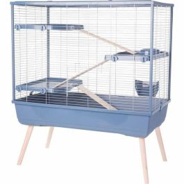 Zolux ZOL1694213720430 Jaula elevada Neolife 3 niveles para roedores y conejos, 99 x 54 x 114 cm, Azul