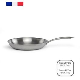 Brigade - Sartén de acero inoxidable de 24 cm - LIVOO - MEP158 - Triplemente acero inoxidable - Apta para todo tipo de fuegos, incluida la inducción - Fabricado en Francia Precio: 51.49999943. SKU: B15RB7MYLN