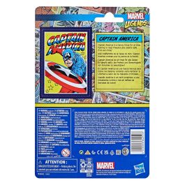 Hasbro Figura Marvel Legends Retro Capitan America F2652 9.5 cm Coleccion Retro 375 Juguete +4 Años