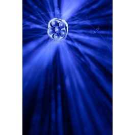 Algamlight Bola De Espejos Motorizada Efecto Profesional 9 Canales DMX Detección Música Automático 20W 2.9kg 320x320x110mm