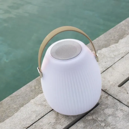 Lumisky MINI MAY PLAY Altavoz Bluetooth Inalámbrico Lámpara LED Blanco y Multicolor Regulable H23 cm