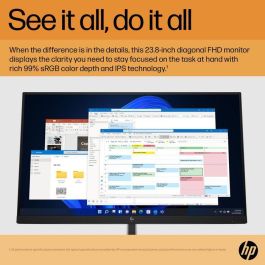 HP E24 G5 Monitor FHD PVC Free | Pantalla con Visuales Nítidos, Confort Personalizable y Alta Flexibilidad | Ideal Oficina/Hogar y Diseño Ecológico