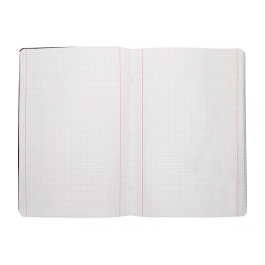 Liderpapel Libreta tapa negra A4 80 hojas 60gr cuadro 5mm con doble margen