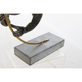 DKD Home Decor Figura Mono Resina Negro Dorado 25 x 48 x 33 cm (2 Unidades)