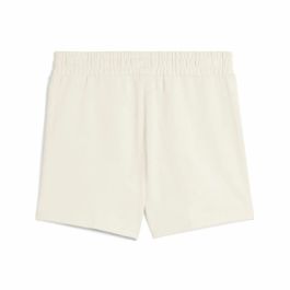 Pantalones Cortos Deportivos para Mujer Puma Essentials Elevatedd-Ris Blanco Natural