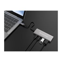 Conceptronic HUBBIES15G 4-Port USB 3.2 Gen 2 Hub, 10Gbps, USB-C x 2, USB-C a W Usb PD/Aluminum