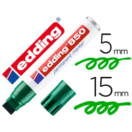 Edding Rotulador Marcador Permanente 850 Verde Punta Biselada 5-15 mm Recargable Precio: 36.49999969. SKU: S8421368