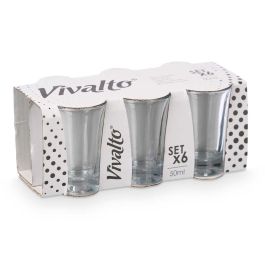 Set 6 Vasos Chupito 50 ml Vivalto - Vidrio Transparente 17.3x7.5x8 cm (12 Unidades) Set 6 Vasos Chupito 50 ml Vivalto - Vidrio Transparente 17.3x7.5x8 cm (12 Unidades)