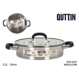 Cacerola baja acero inoxidable 24 cm 2.2L Quttin (4 Unidades) Precio: 79.68999984. SKU: B1FGK2EHR8