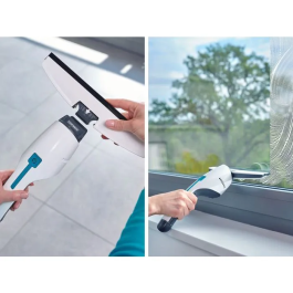 Leifheit Aspirador de Baño y Cristal Nemo 51035 - Limpieza sin esfuerzo, 45 min Autonomía, Diseño Ergonómico