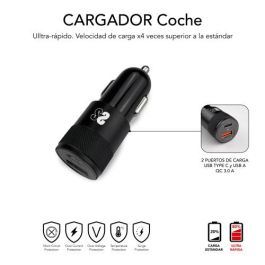 SUBBLIM Cargador coche Dual PD20W+QC3.0+C to C/Lightning B