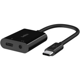 Belkin Adaptador de Audio y Carga RockStar USB-C a Jack 3.5mm para Auriculares Negro