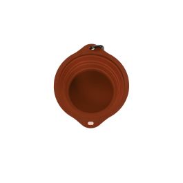 Gloria Comedero Plegable de Silicona 550 mL Rojo con Mosquetón Portátil para Viaje y Mascotas