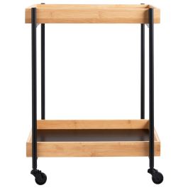 Day Mesa Camarera 45X38 con Freno en Ruedas, Altura 58.5 cm, 2 Bandejas 45x34 cm