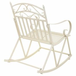 Silla mecedora Alexandra House Living Blanco Hierro 24 x 45 x 24 cm