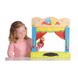 Fiesta crafts Teatro de Marionetas de Sobremesa en Madera y Tela, 45x47 cm