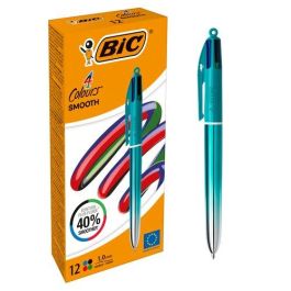 Boligrafo De 4 Colores Bic Smooth Gradient Celeste (Set de 12) Precio: 40.79000024. SKU: B1FAHFZKS2