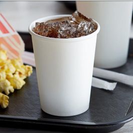 Inde Set de 25 Vasos Blancos de Cartón 200cc 7,2 x 7,2 x 20,4 cm (24 Unidades)