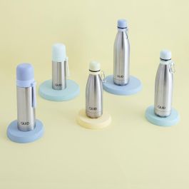 Quid Termo Acero Inoxidable Sugar 350 mL Verde con Pulsador Térmico Frío Calor 12 Horas