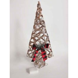 DKD Home Decor Árbol de Navidad Alpina de Ratan, 60 cm de Alto, Natural con Luces LED y funciona con 3 pilas AA Precio: 12.56706. SKU: B17GDGLH8A