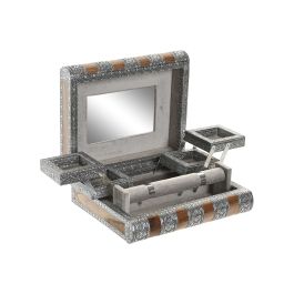 DKD Home Decor Joyero Árabe de Madera y Aluminio Plateado/Marrón con Elefante 19 x 7.5 x 23 cm (2 Unidades) Precio: 50.49999977. SKU: B1KJQGL59D