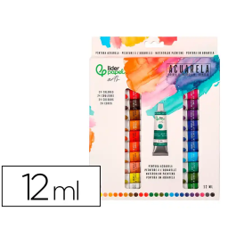 Liderpapel Pintura de Acuarela Caja 24 Tubos de Aluminio 12 ml Colores Surtidos Precio: 12.2452. SKU: B1A29HPLRB
