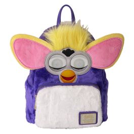 Loungefly Mochila Furby de piel sintética, 22,86x11,43x26,67cm con tirantes ajustables, bolsillo frontal y laterales Precio: 55.50000049. SKU: B124E4HJQ8