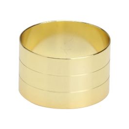 Home Deco Factory Juego De 4 Servilleteros Dorados Colección Mirage