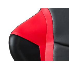 Q-connect Silla Gaming Orvieto Simil Piel Negro Rojo Alt Max 1200mm Ancho 650mm Profundo 650mm Ruedas Premium