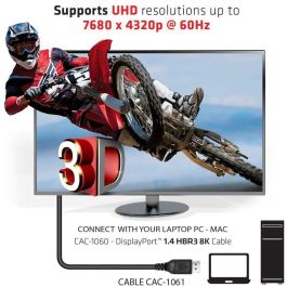 Club3D Cable DisplayPort 1.4 HBR3 8K60Hz Macho/Macho 5m - Soporta 32.4Gb/s, 7680x4320, 3D y HDCP