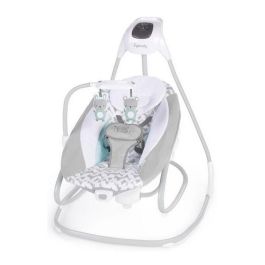 Ingenuity Balancelle-Transat 2 en 1 Raylan Oscilación Música Comodidad Ajustable 6 Velocidades Asiento Giratorio Móvil Mixto