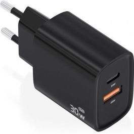 Aisens A110-0953 Cargador de Pared GaN 30W con 1xUSB Tipo-C PD3.0 QC4.0 y 1xUSB-A QC3.0 Negro Precio: 8.49999953. SKU: B1DTB95MP8