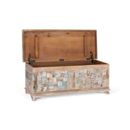 Giner Y Colomer Baúl Madera Mango y Reciclada Multicolor 41x106x36 cm