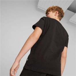 Camiseta de Manga Corta Infantil Puma Essentials+ Street Art Grap Negro