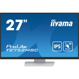 Iiyama T2752MSC-W1 Monitor táctil 27" Full HD IPS, 1920x1080, 10 puntos táctiles, HDMI, DisplayPort, USB Hub, Altavoces, Blanco