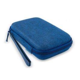 TooQ TQBC-E2503PB Estuche Compacto Rígido para Disco Duro Portátil 2.5 pulgadas con Cremallera y Red de Malla - Azul Pacífico