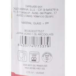 Arcoglass Jarra de Vidrio 1.5L - 11x9x23 cm (6 Unidades) Arcoglass Jarra de Vidrio 1.5L - 11x9x23 cm (6 Unidades)