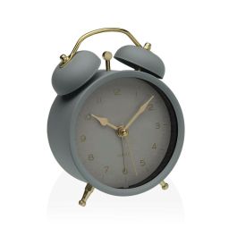 Reloj-Despertador Versa Gris Metal 5,4 x 13,5 x 9,7 cm Reloj-Despertador Versa Gris Metal 5,4 x 13,5 x 9,7 cm