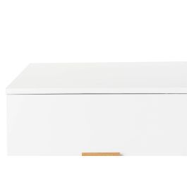 DKD Home Decor Mesa Centro Scandi Blanco Marron 120x60x46 cm