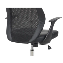 Q-connect Silla Direccion Bergamo Malla/Similpiel Negro, Altura Max 1210mm, Anchura 520mm, Profundidad 480mm, Ruedas Premium