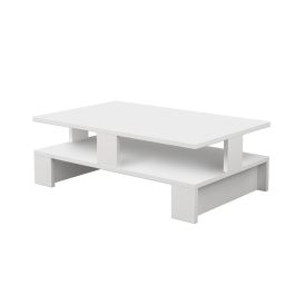 Mesa de Centro Alexandra House Living Blanco Madera MDP 80 x 28 x 50 cm Doble altura Precio: 88.50000016. SKU: B1HRPSTGMH