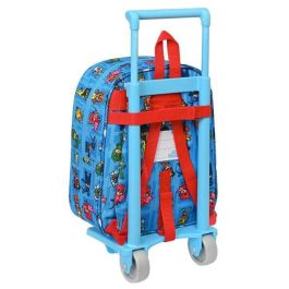 Mochila Escolar con Ruedas PJ Masks Azul 22 x 27 x 10 cm Mochila Escolar con Ruedas PJ Masks Azul 22 x 27 x 10 cm