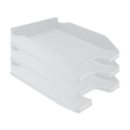 Bandeja Sobremesa Plastico Q-Connect Gris Opaco 240x70x340 mm 6 unidades