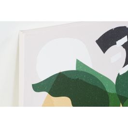 DKD Home Decor Cuadro Scandi Decoración con Diseño Maceta Multicolor, Medidas 80x40 cm, Grosor 2 cm, Materiales Lienzo y Pino, Pack 2 Unidades