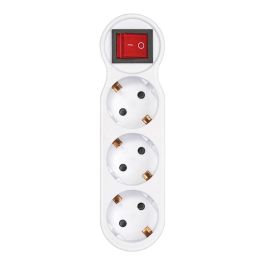 Adaptador 3 tomas schuko frontal con interruptor, 16 a 250 v~, blanco Precio: 5.19453. SKU: B1BLF8QFJD