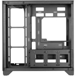 Mars Gaming MC-VISION Caja Gaming Minitorre Cristal Templado Panorámico, Doble Cámara, Soporte RL 360mm y Placas Conector Inverso